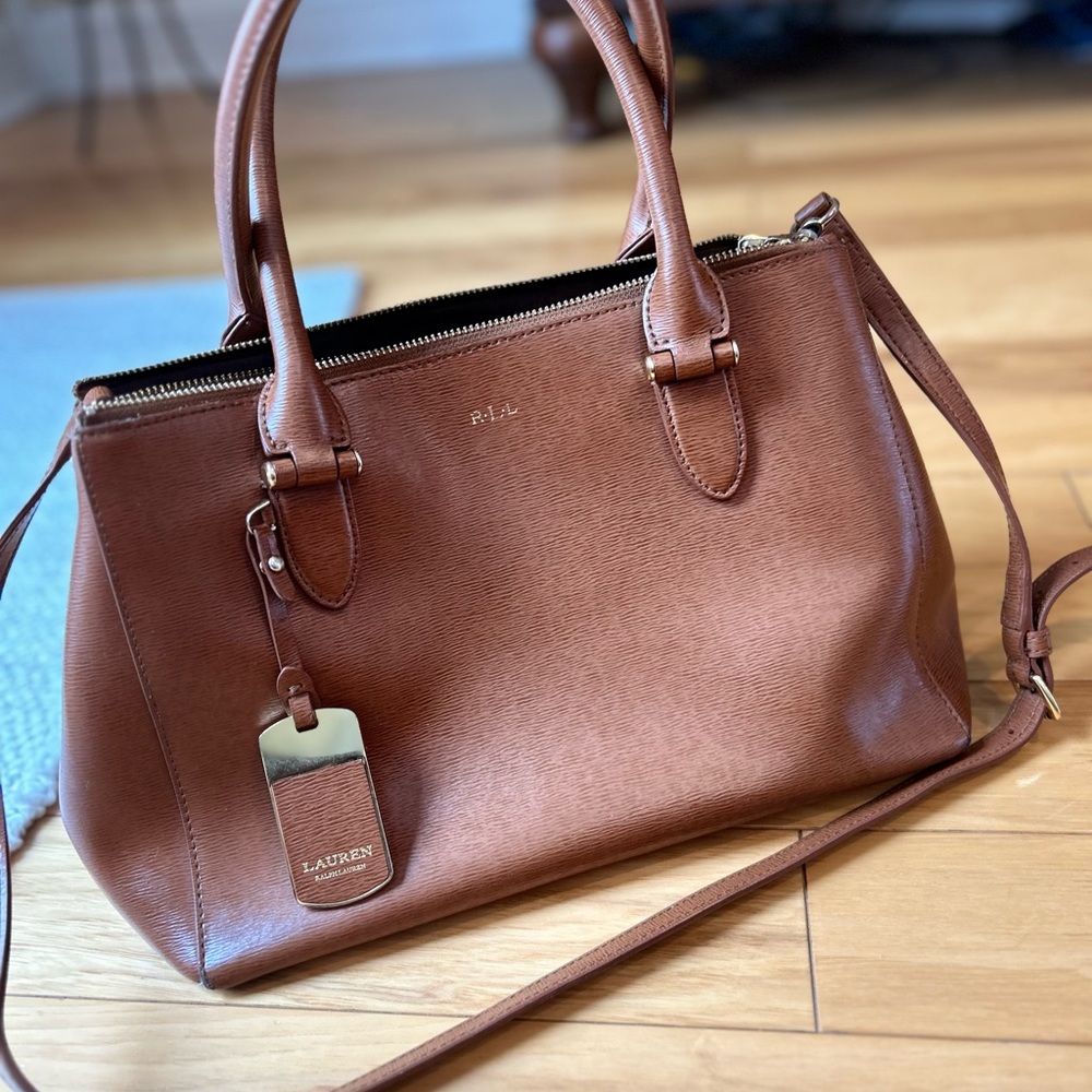 Ralph Lauren Brown Leather Satchel